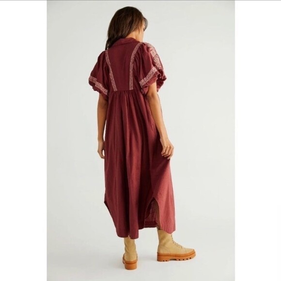 NWOT Free People Samantha Shirtdress in Double Dare Size XS - Picture 3 of 11